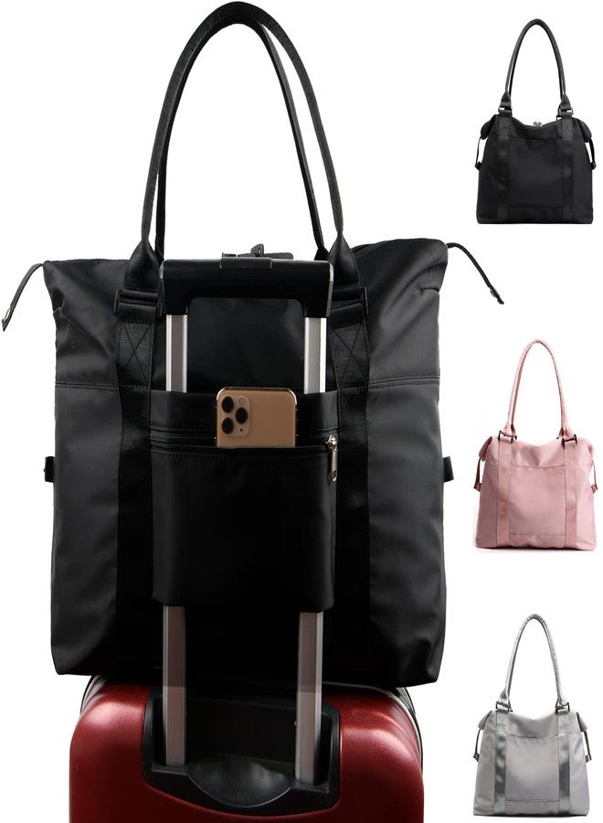 JSAHAH Women Tote Bag Travel Duffel Bag Carry On Luggage Bag Sports Gym Bag (Black) - Image 5